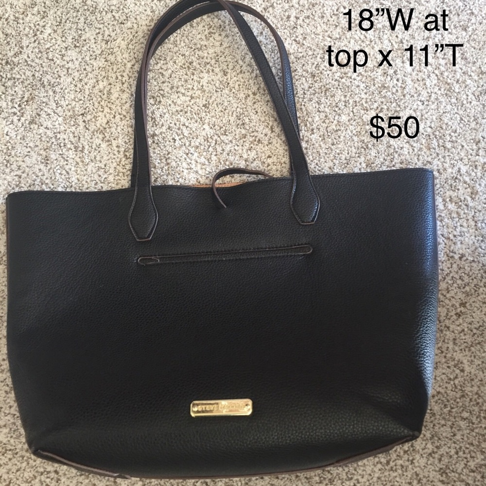 Steve Madden leather black tote